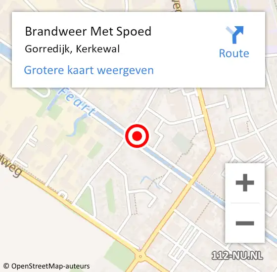 Locatie op kaart van de 112 melding: Brandweer Met Spoed Naar Gorredijk, Kerkewal op 23 augustus 2023 19:15