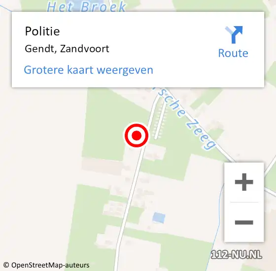 Locatie op kaart van de 112 melding: Politie Gendt, Zandvoort op 23 augustus 2023 19:20