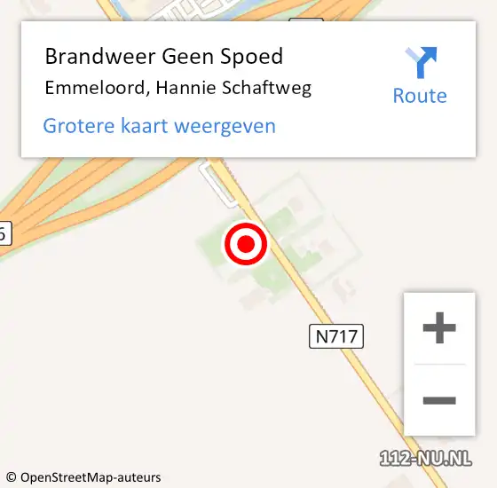 Locatie op kaart van de 112 melding: Brandweer Geen Spoed Naar Emmeloord, Hannie Schaftweg op 24 augustus 2023 10:59