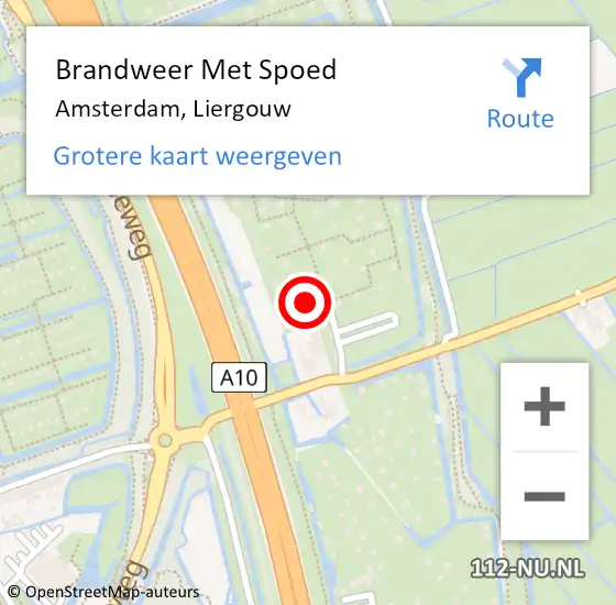 Locatie op kaart van de 112 melding: Brandweer Met Spoed Naar Amsterdam, Liergouw op 24 augustus 2023 22:20