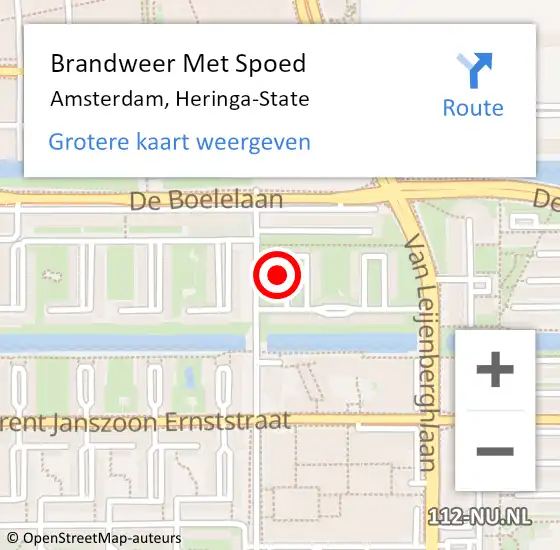 Locatie op kaart van de 112 melding: Brandweer Met Spoed Naar Amsterdam, Heringa-State op 25 augustus 2023 09:30