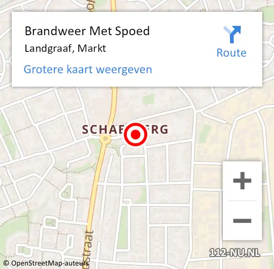 Locatie op kaart van de 112 melding: Brandweer Met Spoed Naar Landgraaf, Markt op 25 augustus 2023 15:48
