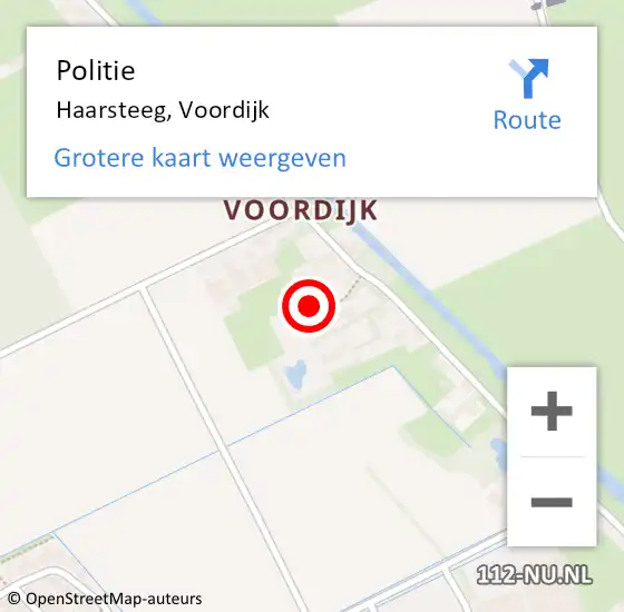 Locatie op kaart van de 112 melding: Politie Haarsteeg, Voordijk op 26 augustus 2023 12:03