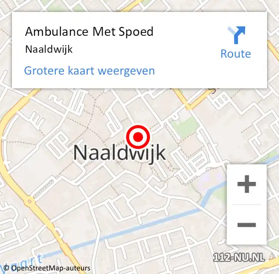 Locatie op kaart van de 112 melding: Ambulance Met Spoed Naar Naaldwijk op 26 augustus 2023 15:36