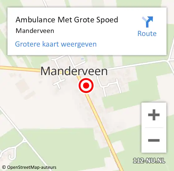 Locatie op kaart van de 112 melding: Ambulance Met Grote Spoed Naar Manderveen op 26 augustus 2023 17:28