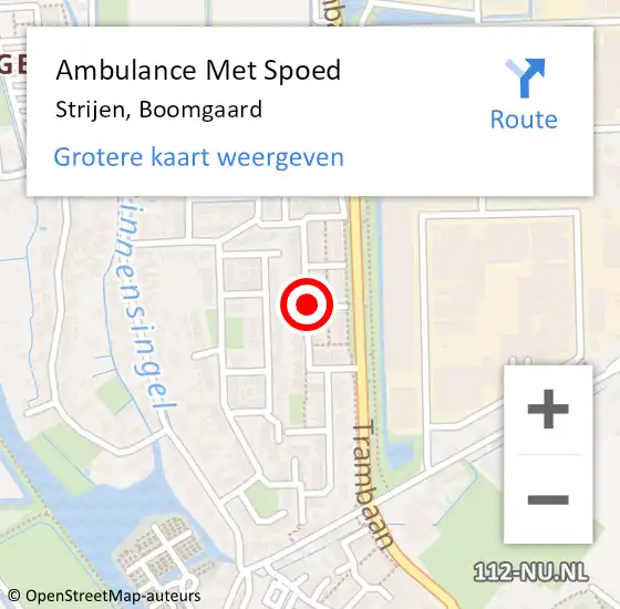 Locatie op kaart van de 112 melding: Ambulance Met Spoed Naar Strijen, Boomgaard op 27 augustus 2023 06:17