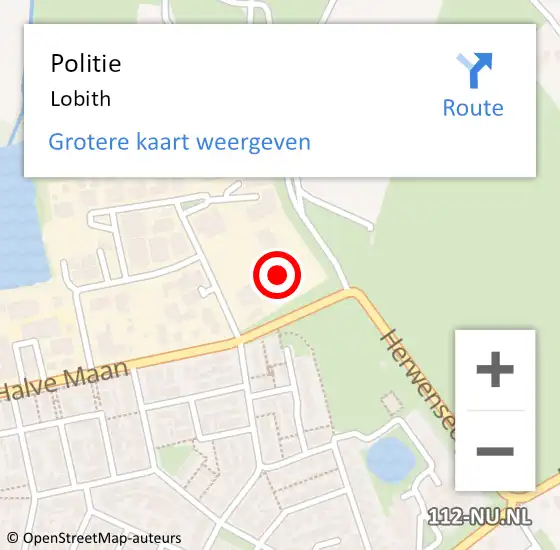 Locatie op kaart van de 112 melding: Politie Lobith op 31 augustus 2023 15:06