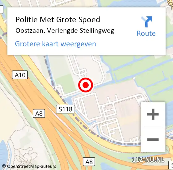 Locatie op kaart van de 112 melding: Politie Met Grote Spoed Naar Oostzaan, Verlengde Stellingweg op 31 augustus 2023 20:12