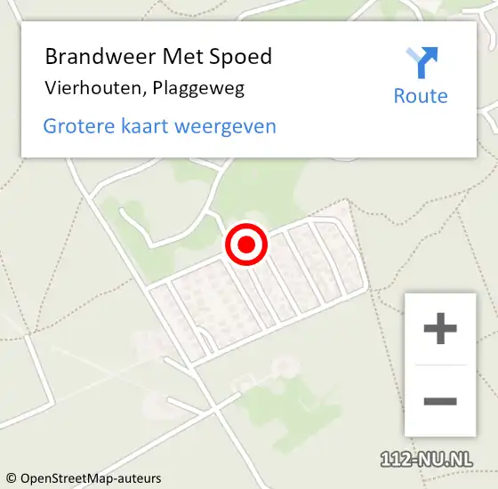Locatie op kaart van de 112 melding: Brandweer Met Spoed Naar Vierhouten, Plaggeweg op 2 september 2023 08:05