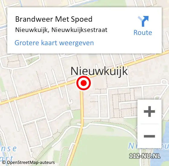 Locatie op kaart van de 112 melding: Brandweer Met Spoed Naar Nieuwkuijk, Nieuwkuijksestraat op 4 september 2023 09:54