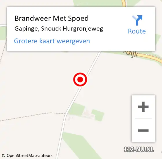 Locatie op kaart van de 112 melding: Brandweer Met Spoed Naar Gapinge, Snouck Hurgronjeweg op 4 september 2023 11:15