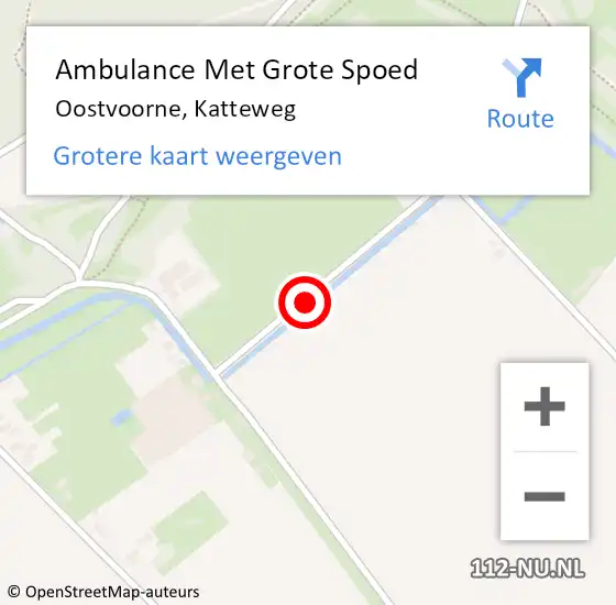 Locatie op kaart van de 112 melding: Ambulance Met Grote Spoed Naar Oostvoorne, Katteweg op 6 september 2014 22:00