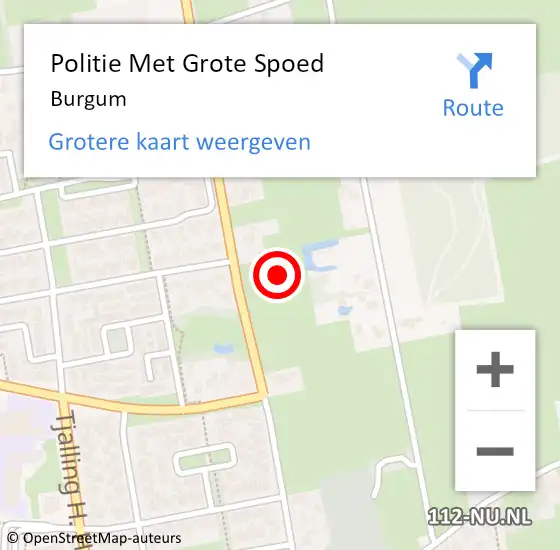 Locatie op kaart van de 112 melding: Politie Met Grote Spoed Naar Burgum op 5 september 2023 11:24