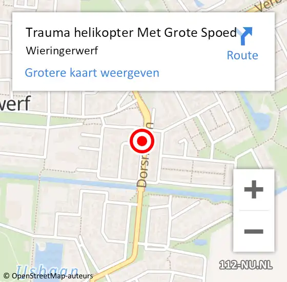 Locatie op kaart van de 112 melding: Trauma helikopter Met Grote Spoed Naar Wieringerwerf op 5 september 2023 14:32