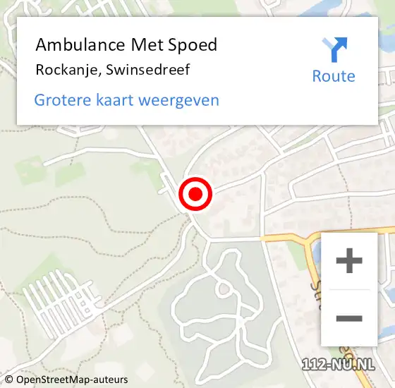Locatie op kaart van de 112 melding: Ambulance Met Spoed Naar Rockanje, Swinsedreef op 6 september 2023 16:45