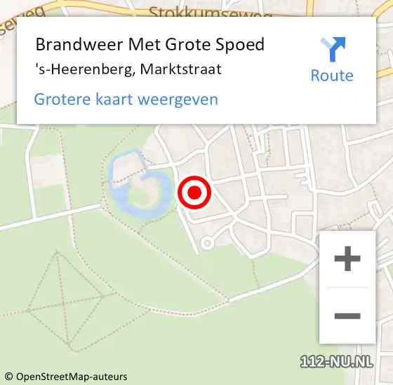 Locatie op kaart van de 112 melding: Brandweer Met Grote Spoed Naar 's-Heerenberg, Marktstraat op 7 september 2023 02:33
