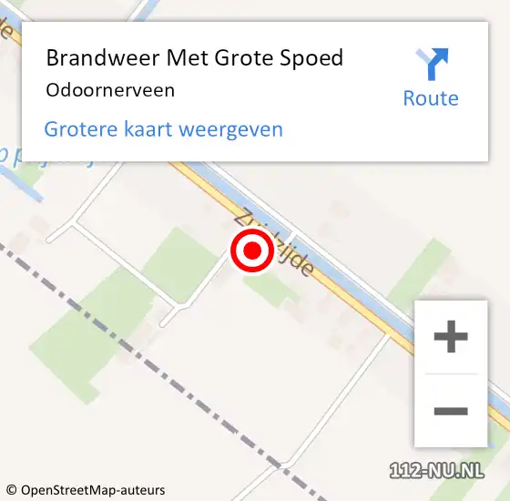 Locatie op kaart van de 112 melding: Brandweer Met Grote Spoed Naar Odoornerveen op 9 september 2023 14:39