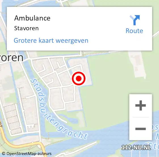 Locatie op kaart van de 112 melding: Ambulance Stavoren op 9 september 2023 17:16