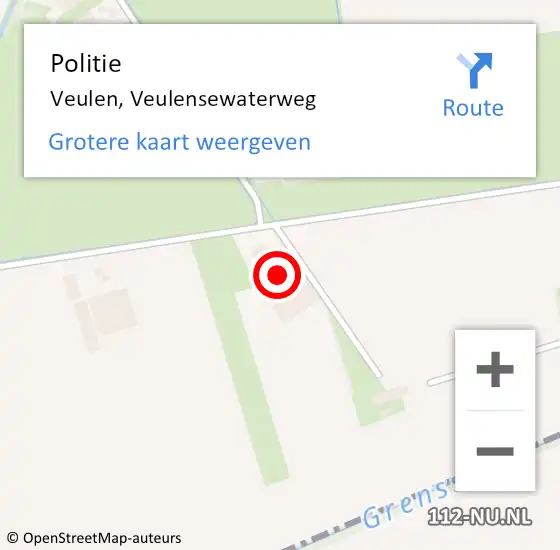 Locatie op kaart van de 112 melding: Politie Veulen, Veulensewaterweg op 9 september 2023 22:05