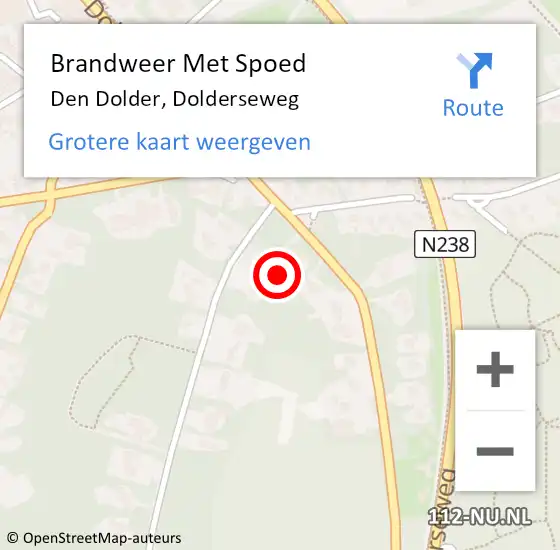 Locatie op kaart van de 112 melding: Brandweer Met Spoed Naar Den Dolder, Dolderseweg op 10 september 2023 01:26