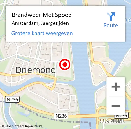Locatie op kaart van de 112 melding: Brandweer Met Spoed Naar Amsterdam, Jaargetijden op 10 september 2023 07:44