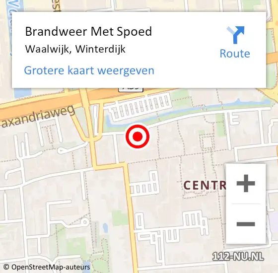 Locatie op kaart van de 112 melding: Brandweer Met Spoed Naar Waalwijk, Winterdijk op 10 september 2023 13:44