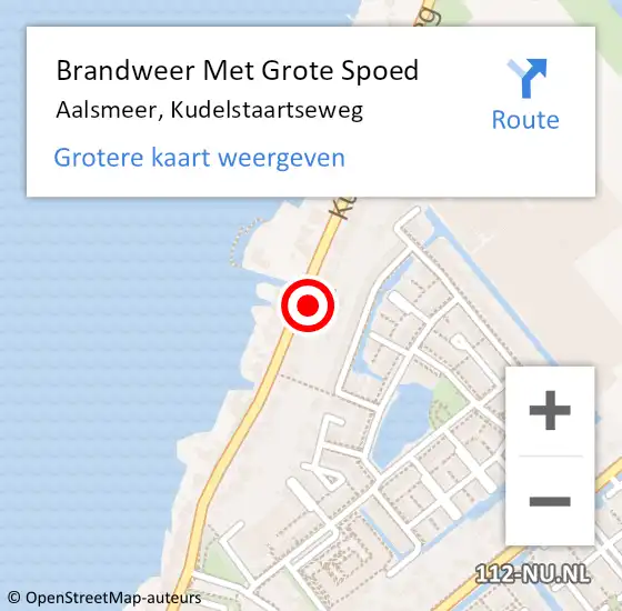 Locatie op kaart van de 112 melding: Brandweer Met Grote Spoed Naar Aalsmeer, Kudelstaartseweg op 10 september 2023 17:06