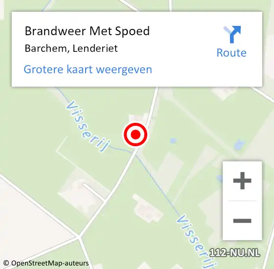 Locatie op kaart van de 112 melding: Brandweer Met Spoed Naar Barchem, Lenderiet op 11 september 2023 11:33
