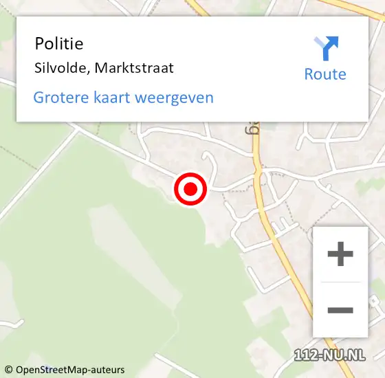 Locatie op kaart van de 112 melding: Politie Silvolde, Marktstraat op 11 september 2023 15:29
