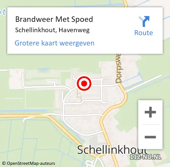 Locatie op kaart van de 112 melding: Brandweer Met Spoed Naar Schellinkhout, Havenweg op 12 september 2023 09:44