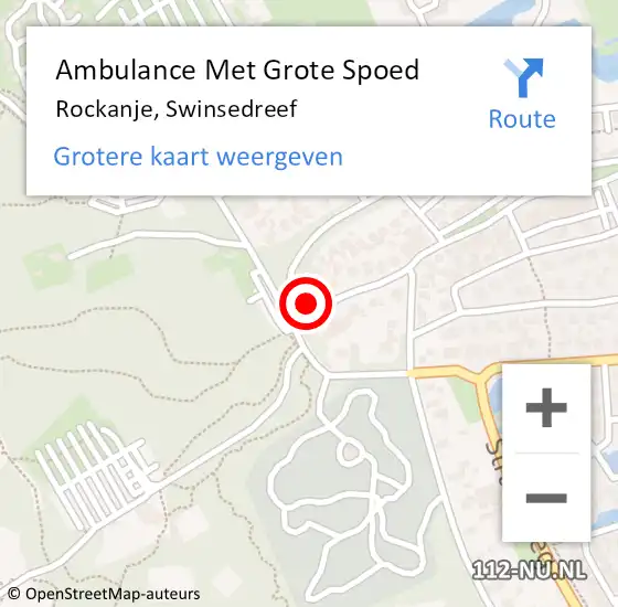 Locatie op kaart van de 112 melding: Ambulance Met Grote Spoed Naar Rockanje, Swinsedreef op 12 september 2023 12:47
