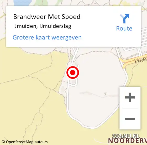 Locatie op kaart van de 112 melding: Brandweer Met Spoed Naar IJmuiden, IJmuiderslag op 12 september 2023 16:13