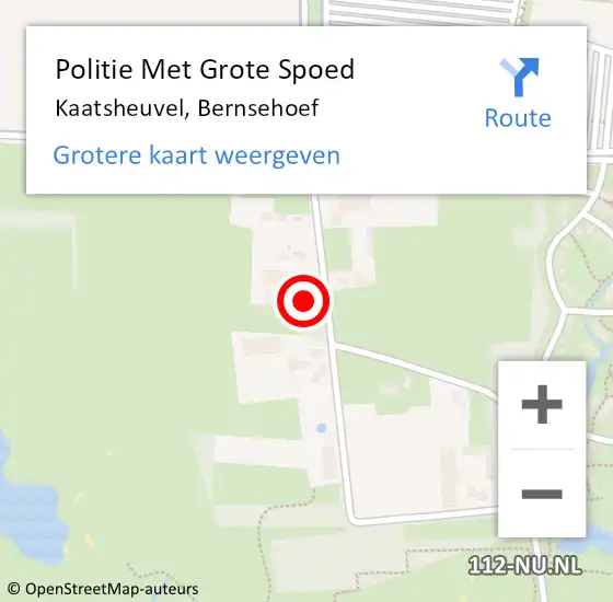 Locatie op kaart van de 112 melding: Politie Met Grote Spoed Naar Kaatsheuvel, Bernsehoef op 13 september 2023 15:29