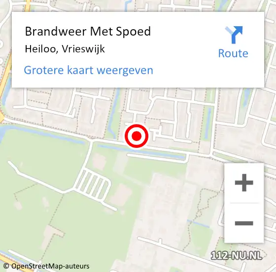 Locatie op kaart van de 112 melding: Brandweer Met Spoed Naar Heiloo, Vrieswijk op 13 september 2023 20:44