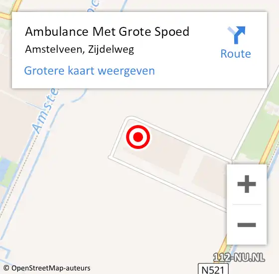 Locatie op kaart van de 112 melding: Ambulance Met Grote Spoed Naar Amstelveen, Zijdelweg op 14 september 2023 09:56