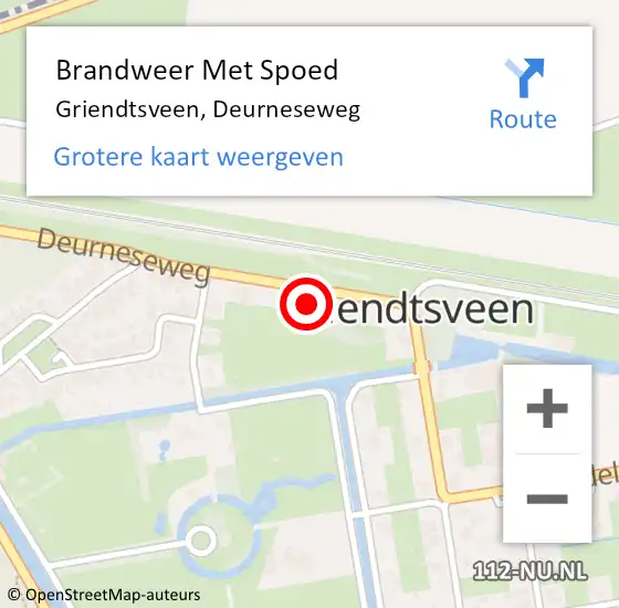 Locatie op kaart van de 112 melding: Brandweer Met Spoed Naar Griendtsveen, Deurneseweg op 16 september 2023 10:13