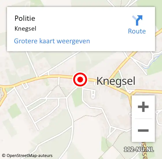 Locatie op kaart van de 112 melding: Politie Knegsel op 17 september 2023 15:32