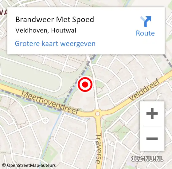 Locatie op kaart van de 112 melding: Brandweer Met Spoed Naar Veldhoven, Houtwal op 19 september 2023 08:25