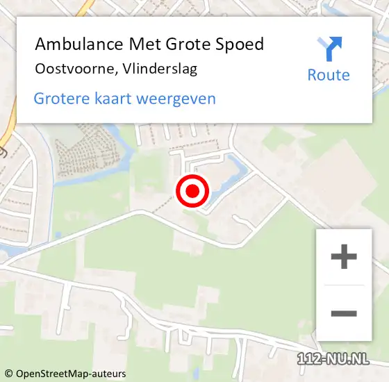 Locatie op kaart van de 112 melding: Ambulance Met Grote Spoed Naar Oostvoorne, Vlinderslag op 20 september 2023 14:02