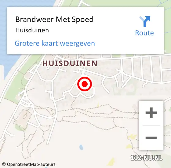 Locatie op kaart van de 112 melding: Brandweer Met Spoed Naar Huisduinen op 20 september 2023 16:47