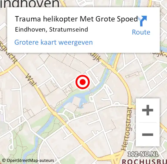 Locatie op kaart van de 112 melding: Trauma helikopter Met Grote Spoed Naar Eindhoven, Stratumseind op 20 september 2023 18:12