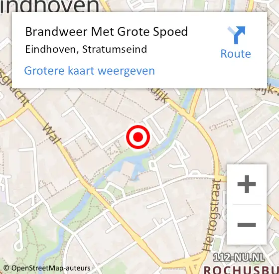 Locatie op kaart van de 112 melding: Brandweer Met Grote Spoed Naar Eindhoven, Stratumseind op 20 september 2023 18:19