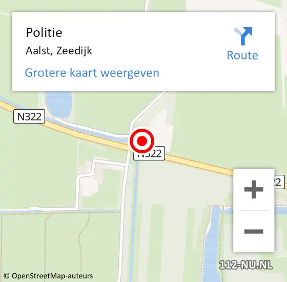 Locatie op kaart van de 112 melding: Politie Aalst, Zeedijk op 22 september 2023 05:58