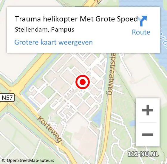 Locatie op kaart van de 112 melding: Trauma helikopter Met Grote Spoed Naar Stellendam, Pampus op 23 september 2023 09:50
