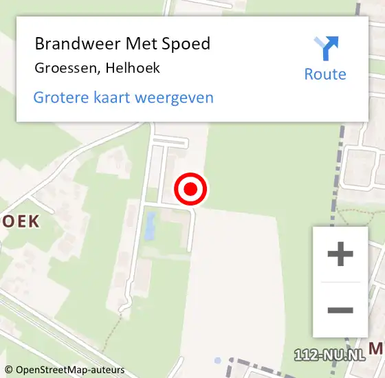 Locatie op kaart van de 112 melding: Brandweer Met Spoed Naar Groessen, Helhoek op 23 september 2023 09:56