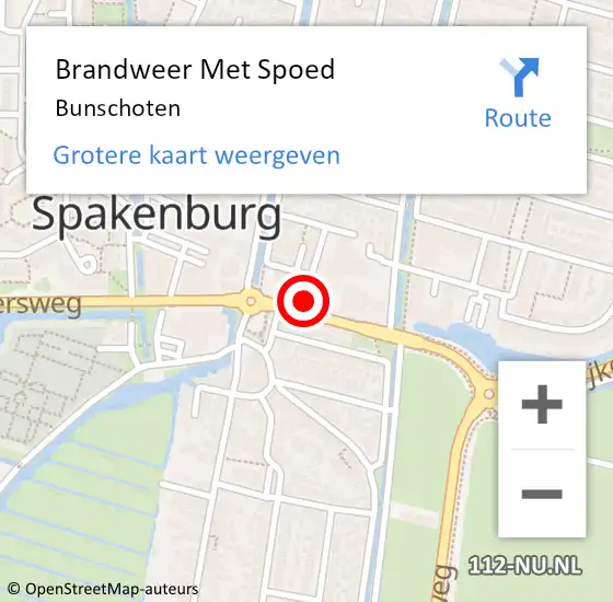 Locatie op kaart van de 112 melding: Brandweer Met Spoed Naar Bunschoten-Spakenburg op 24 september 2023 13:16