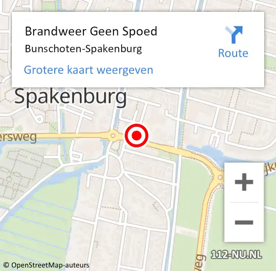 Locatie op kaart van de 112 melding: Brandweer Geen Spoed Naar Bunschoten-Spakenburg op 24 september 2023 13:20