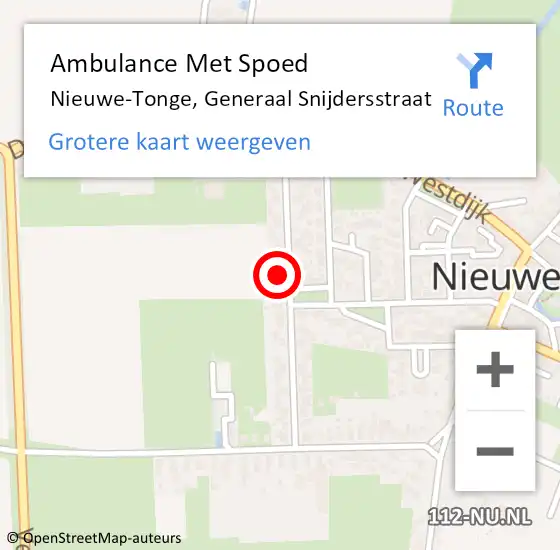 Locatie op kaart van de 112 melding: Ambulance Met Spoed Naar Nieuwe-Tonge, Generaal Snijdersstraat op 24 september 2023 15:27