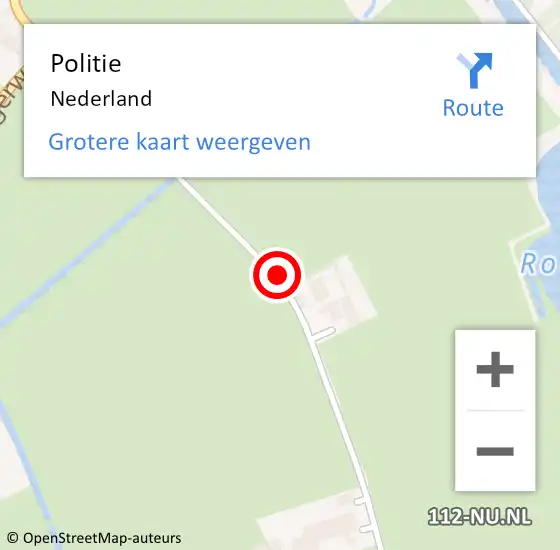 Locatie op kaart van de 112 melding: Politie Nederland op 25 september 2023 13:03