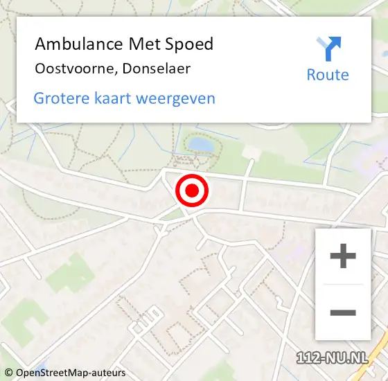 Locatie op kaart van de 112 melding: Ambulance Met Spoed Naar Oostvoorne, Donselaer op 26 september 2023 10:41